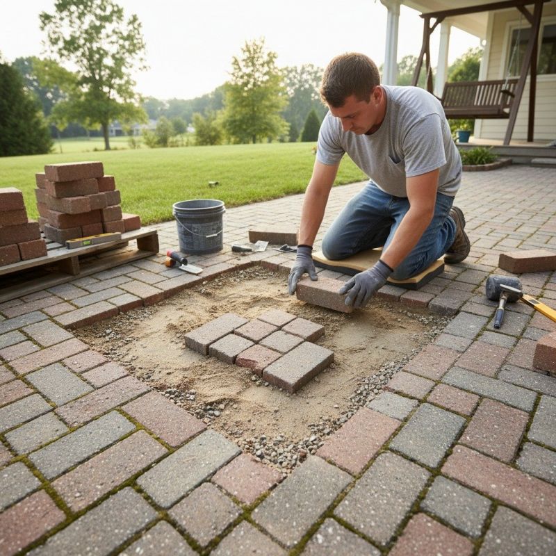 Driveway Pavers Repair detail