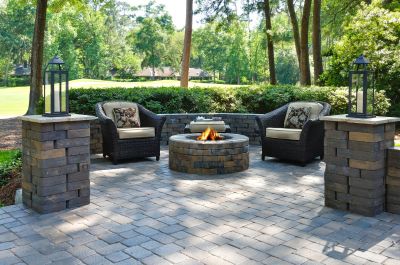 Finished Paver Patio with Seating Area