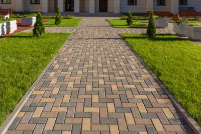 Brick Pavers in a Garden Path