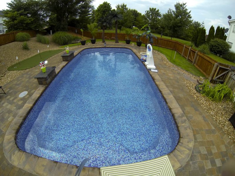 Natural Stone Pavers in a Pool Deck