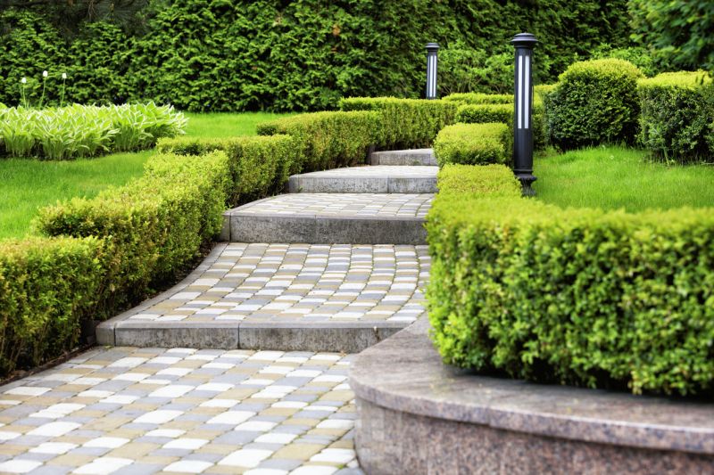 Pathway with Patterned Pavers